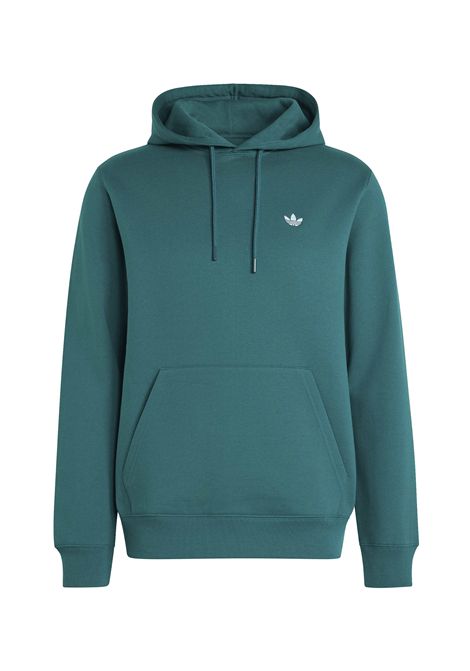 Felpa Adidas Trefoil Essentials in Fleece con Cappuccio Verde Uomo ADIDAS ORIGINALS | Felpe | KV9317-